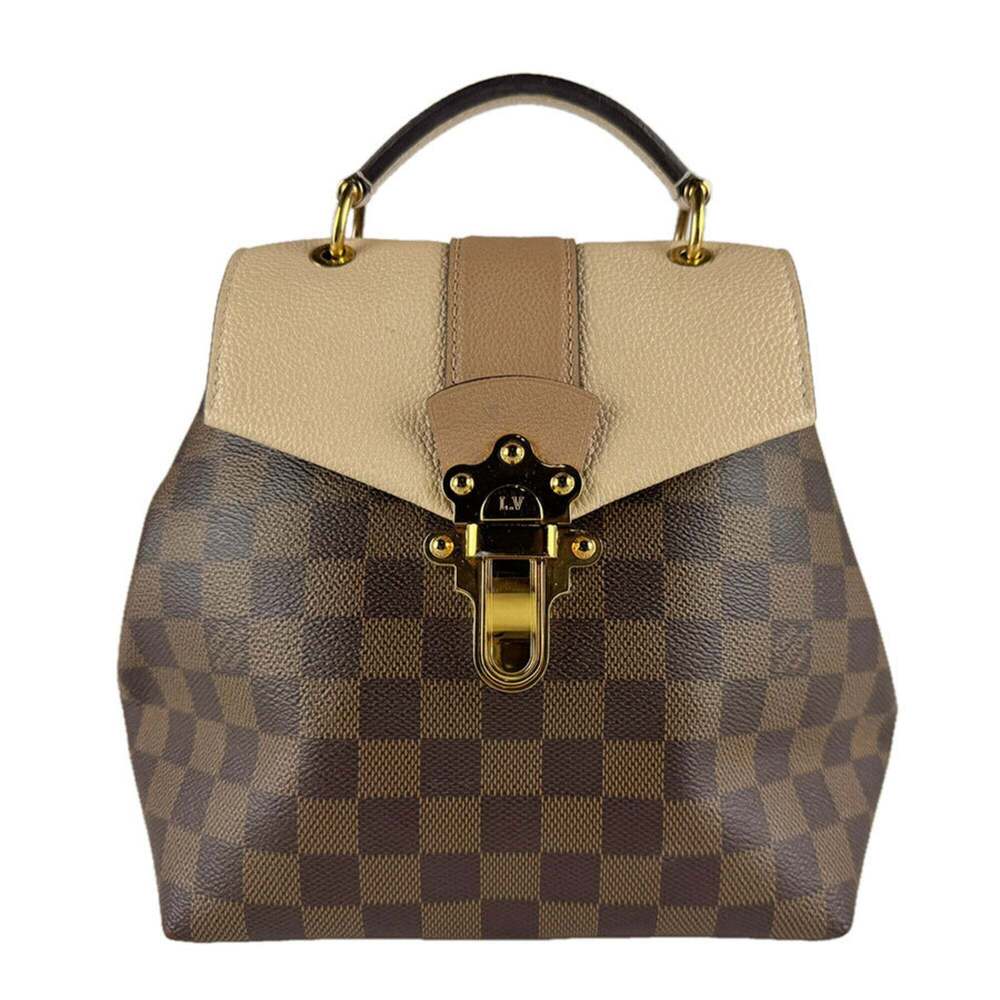 LOUIS VUITTON Brown Damier Leather Backpack - Picture 1 of 13